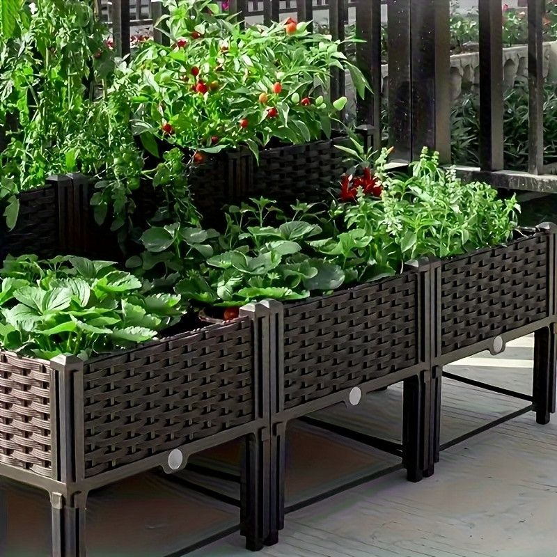 Self Watering Planter - Garten-Hochbeet, Erhöhter Blumen-Pflanzkasten mit Selbstbewässerungssystem und